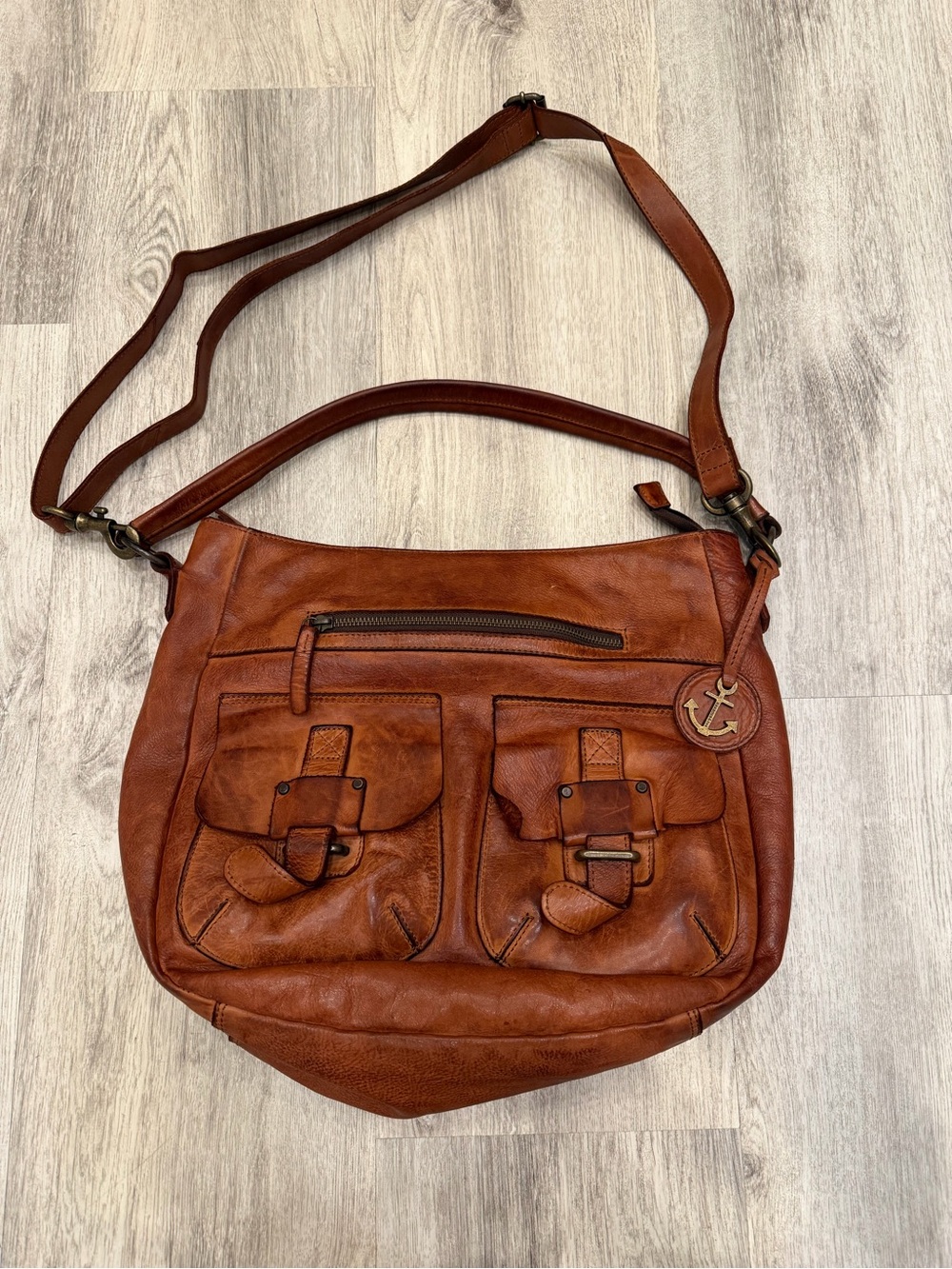 Harbour 2nd Brown Leather Crossbody Shoulder Bag Cognac Boho